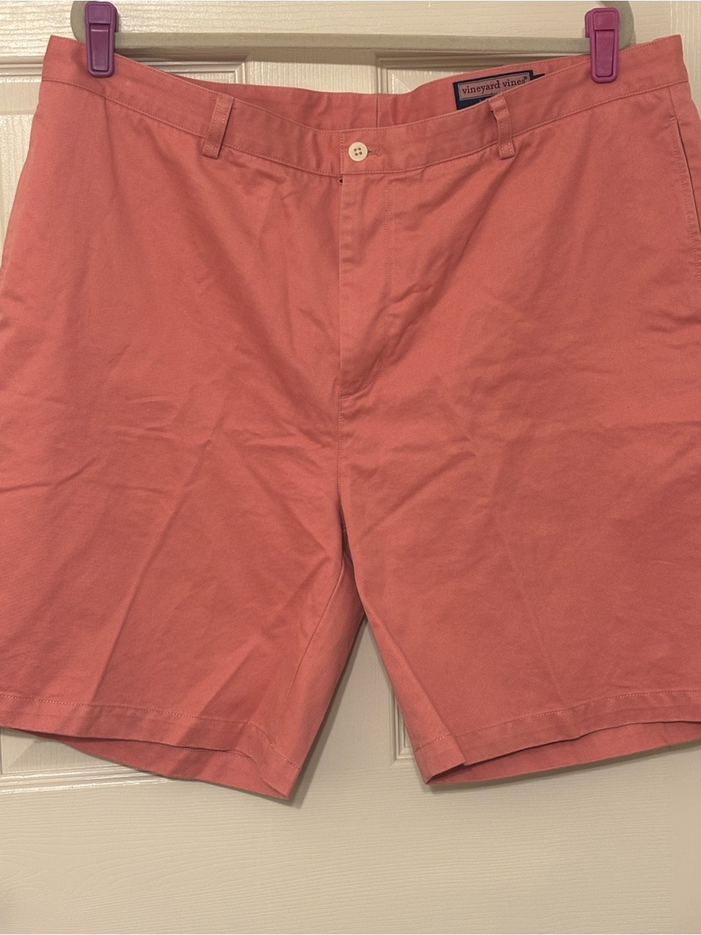 Vineyard Vines Men’s Coral Pink Flat Front Chino Shorts 42